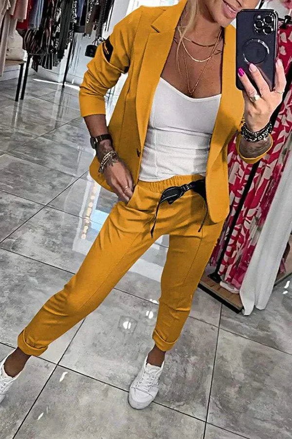 Valorine™ | Måttsytt Set med Mjuk Blazer och Lätta Joggingbyxor