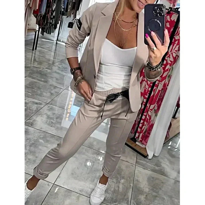 Valorine™ | Måttsytt Set med Mjuk Blazer och Lätta Joggingbyxor