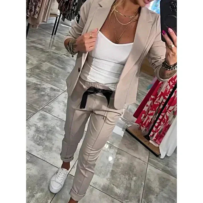 Valorine™ | Måttsytt Set med Mjuk Blazer och Lätta Joggingbyxor