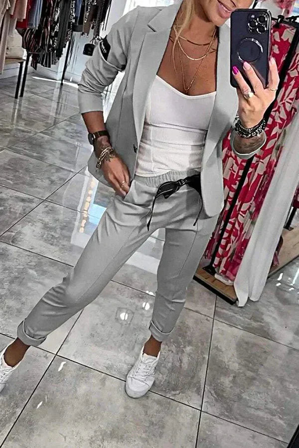 Valorine™ | Måttsytt Set med Mjuk Blazer och Lätta Joggingbyxor