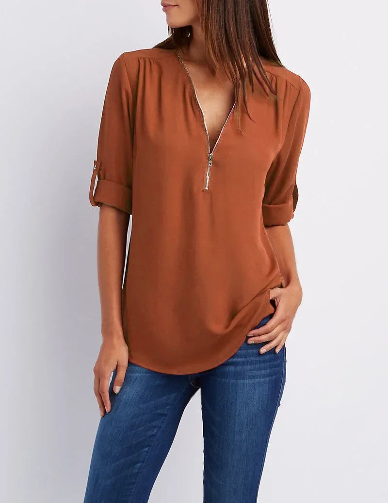 Valorine™ | Ronja – Elegant topp med dragkedja