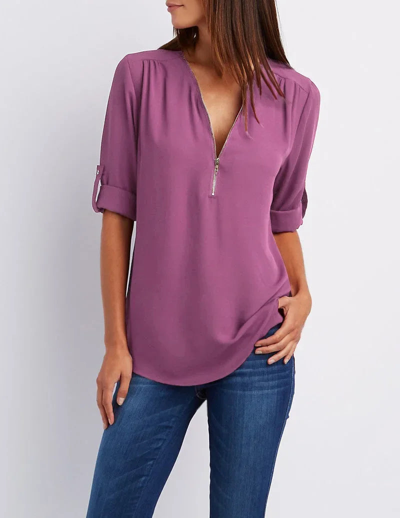 Valorine™ | Ronja – Elegant topp med dragkedja