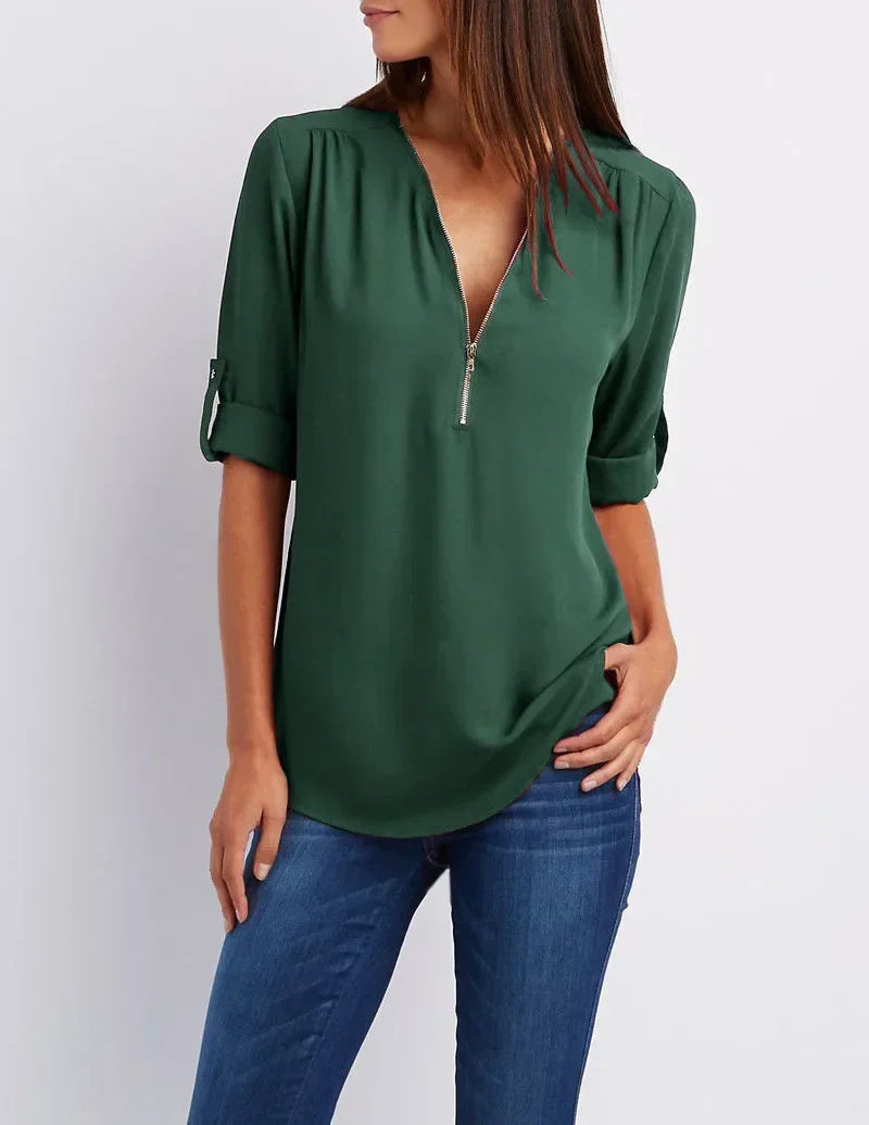 Valorine™ | Ronja – Elegant topp med dragkedja
