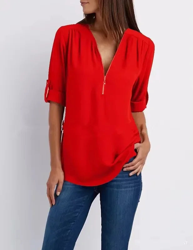Valorine™ | Ronja – Elegant topp med dragkedja