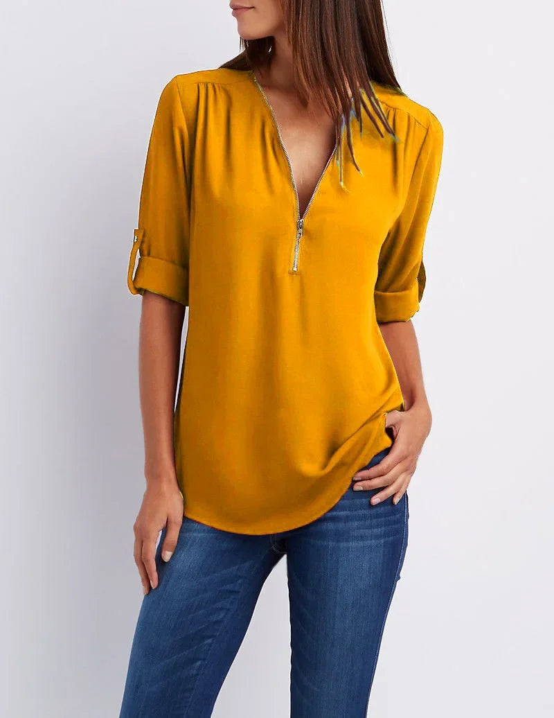 Valorine™ | Ronja – Elegant topp med dragkedja