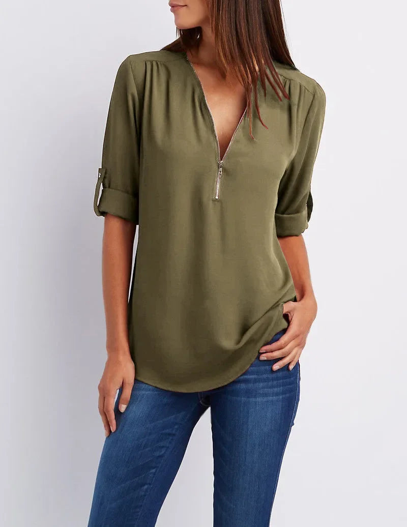 Valorine™ | Ronja – Elegant topp med dragkedja