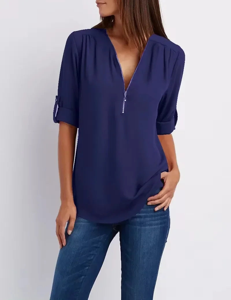 Valorine™ | Ronja – Elegant topp med dragkedja