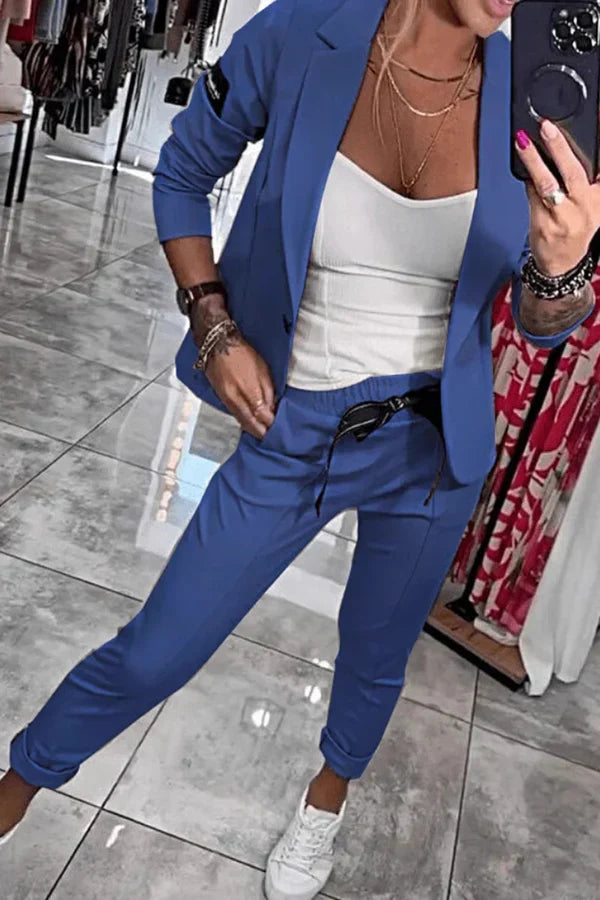 Valorine™ | Måttsytt Set med Mjuk Blazer och Lätta Joggingbyxor