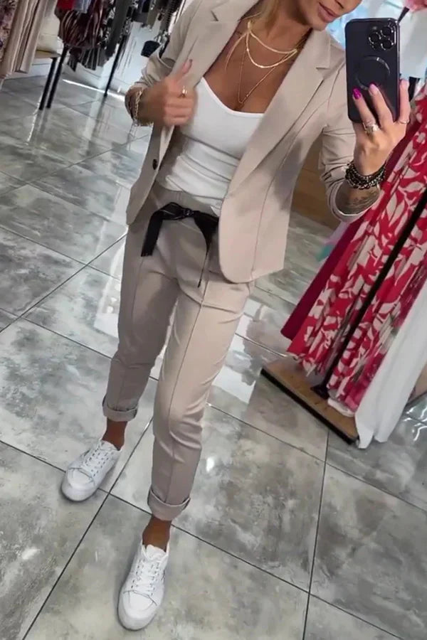 Valorine™ | Måttsytt Set med Mjuk Blazer och Lätta Joggingbyxor