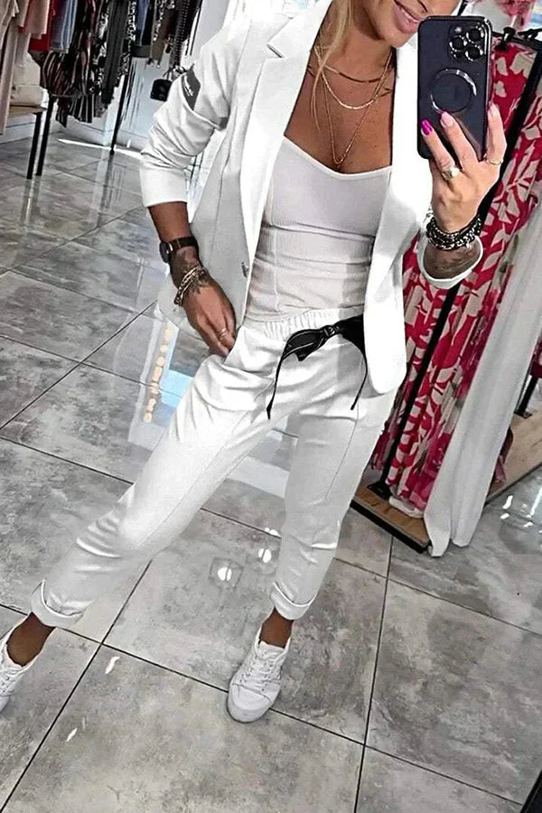Valorine™ | Måttsytt Set med Mjuk Blazer och Lätta Joggingbyxor