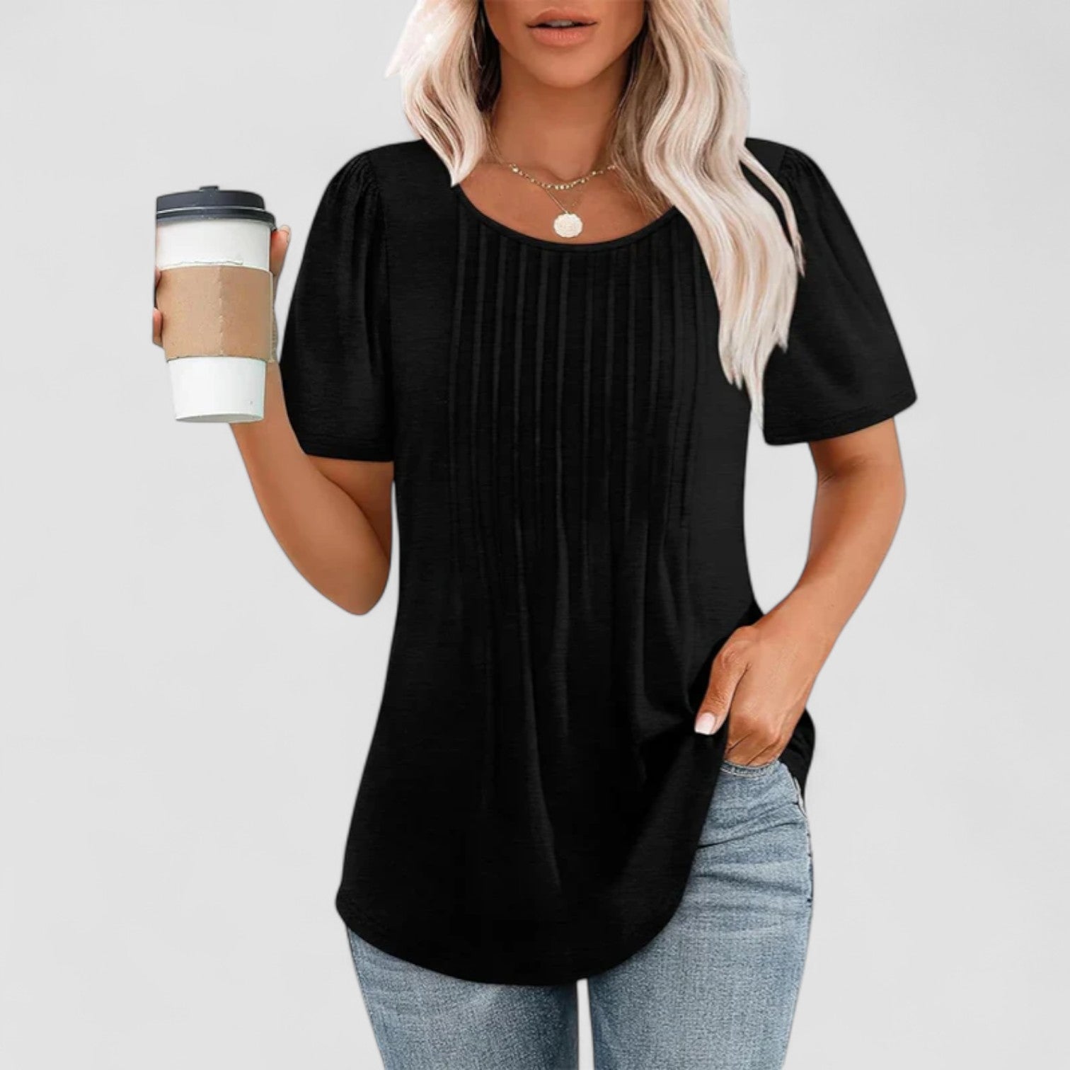 Valorine™ | Linna – Långärmad blus i mjuk viskos