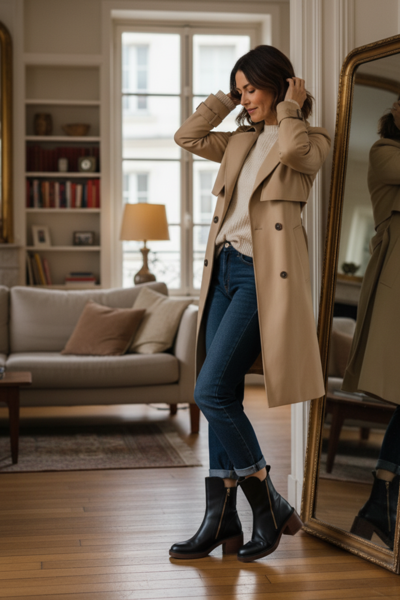 Valorine™ |  Svarta stövletter med bekväm klack, eleganta och tidlösa