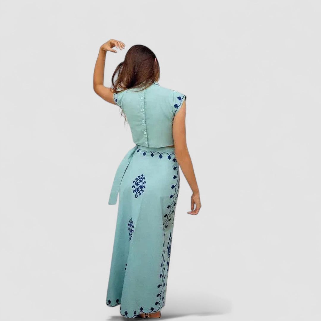 Valorine™ | Camilla - Tryckt Top och Kjol