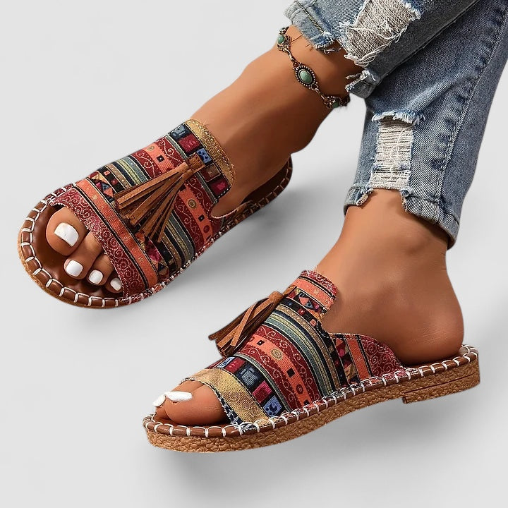 Valorine™ | Leena - Bekväma och Platta Ortopediska Sandaler