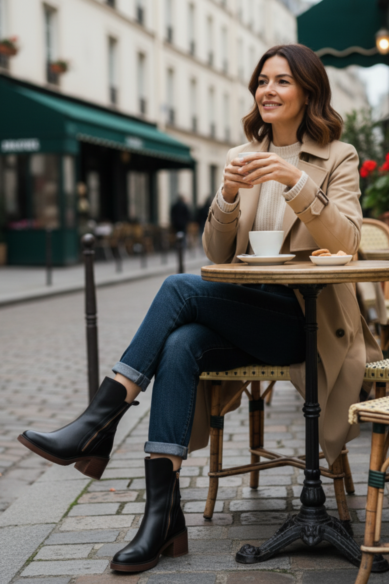 Valorine™ |  Svarta stövletter med bekväm klack, eleganta och tidlösa