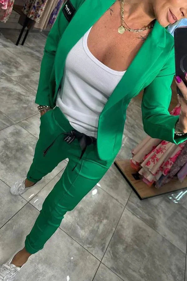 Valorine™ | Måttsytt Set med Mjuk Blazer och Lätta Joggingbyxor