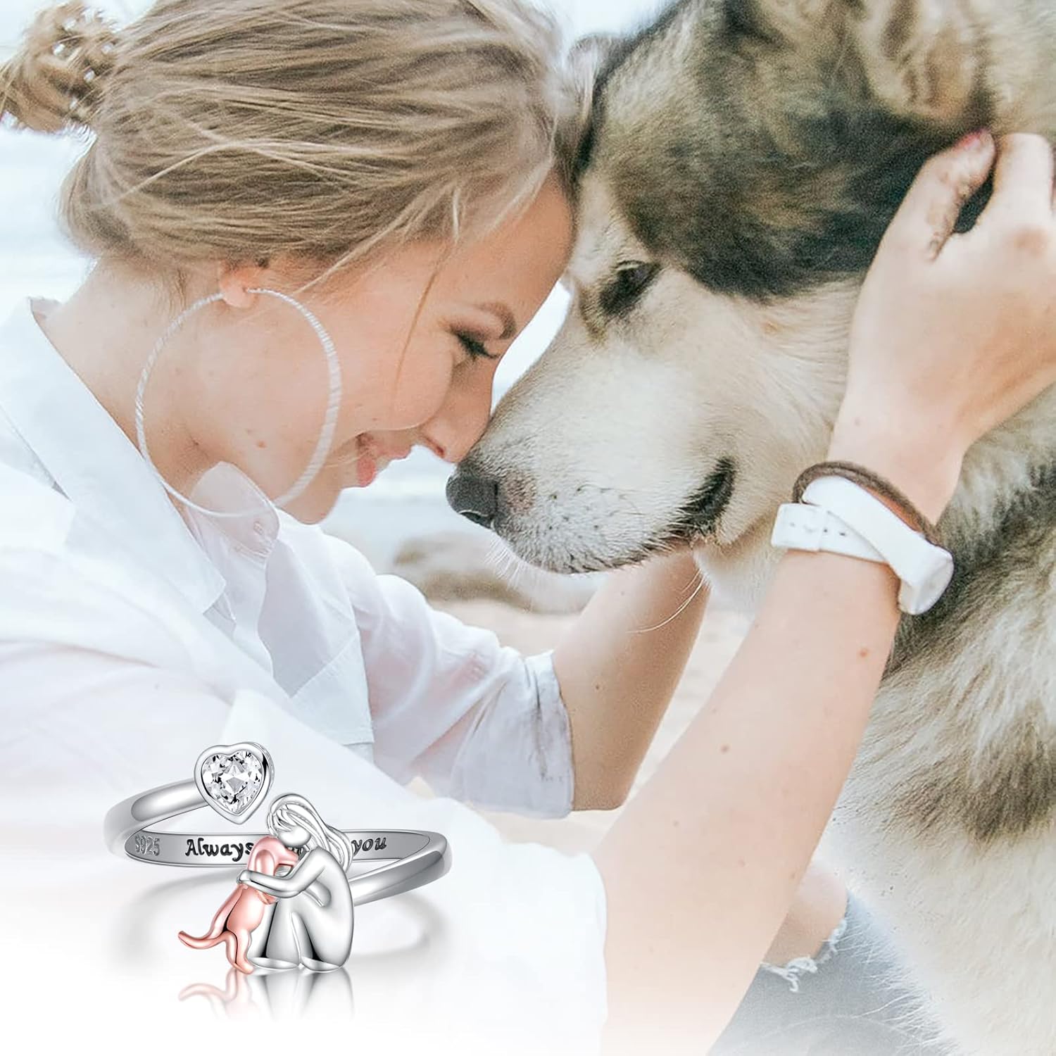 Valorine™ | Ring med hundikon (Rose)