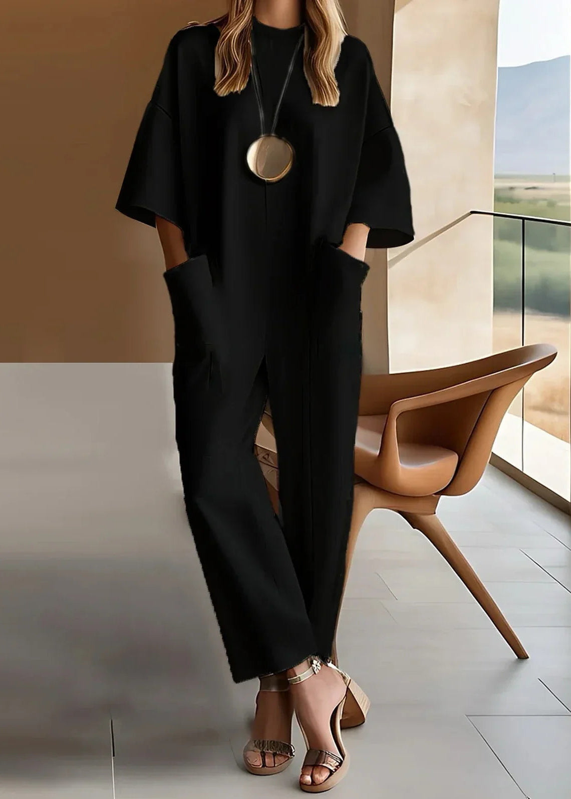 Valorine™ | Damjumpsuit med lös ärm och avslappnad passform