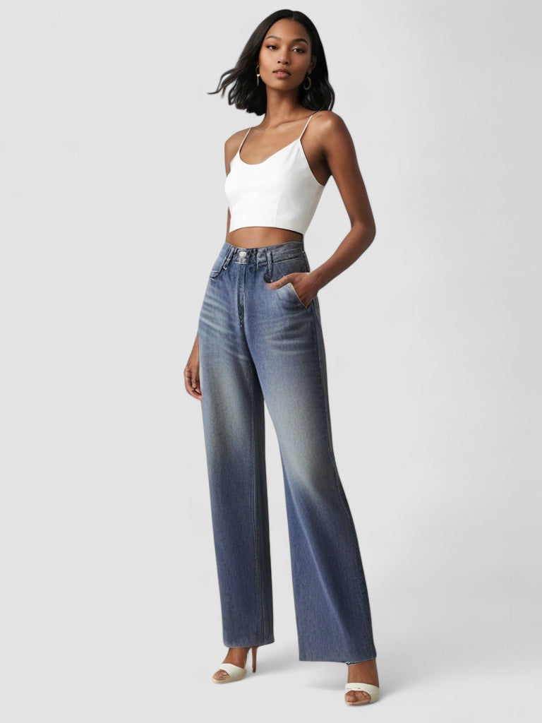 Valorine™ | Jean Large Effet Usé