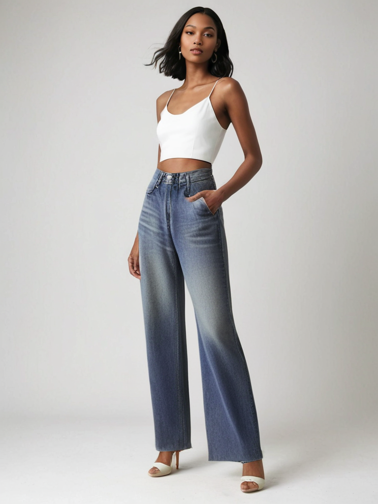 Valorine™ | Jean Large Effet Usé