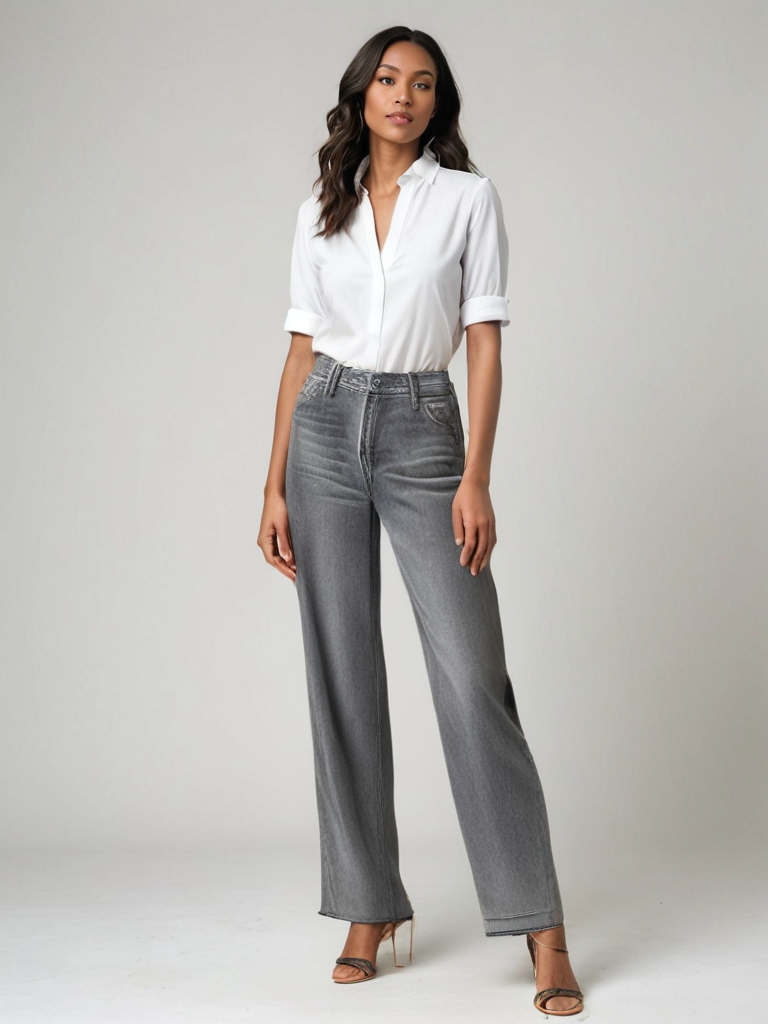 Valorine™ | Grå Utställd Jeans