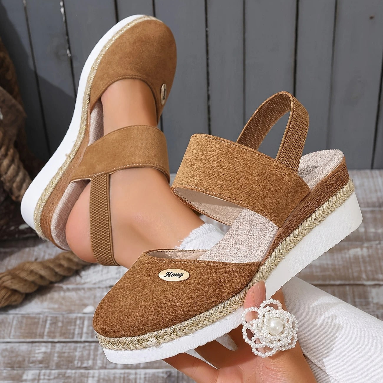 Valorine™ | Antonia - Ortopediska Sandaler med Platå, Ventilerande och Avslappnade