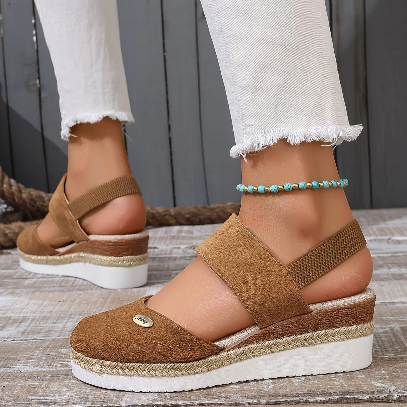 Valorine™ | Antonia - Ortopediska Sandaler med Platå, Ventilerande och Avslappnade