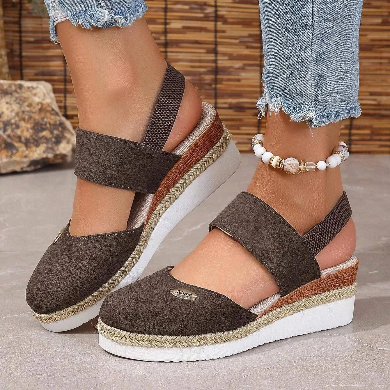 Valorine™ | Antonia - Ortopediska Sandaler med Platå, Ventilerande och Avslappnade