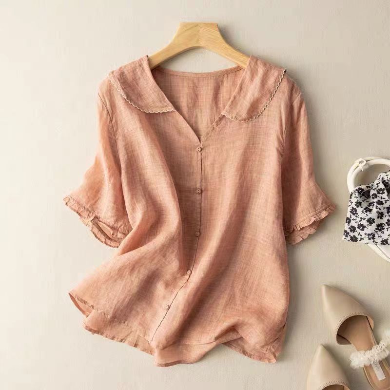 Valorine™ - Vintage Blus med Knappar