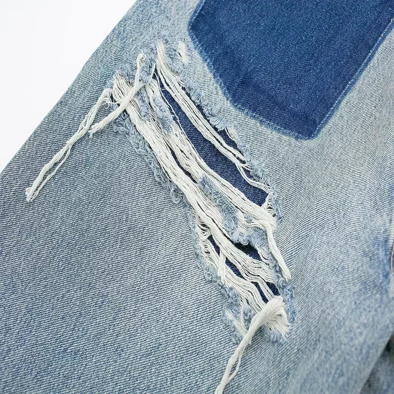 Valorine™ | Jean Patchwork Zerstört