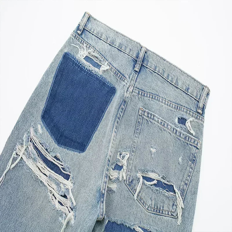 Valorine™ | Jean Patchwork Zerstört