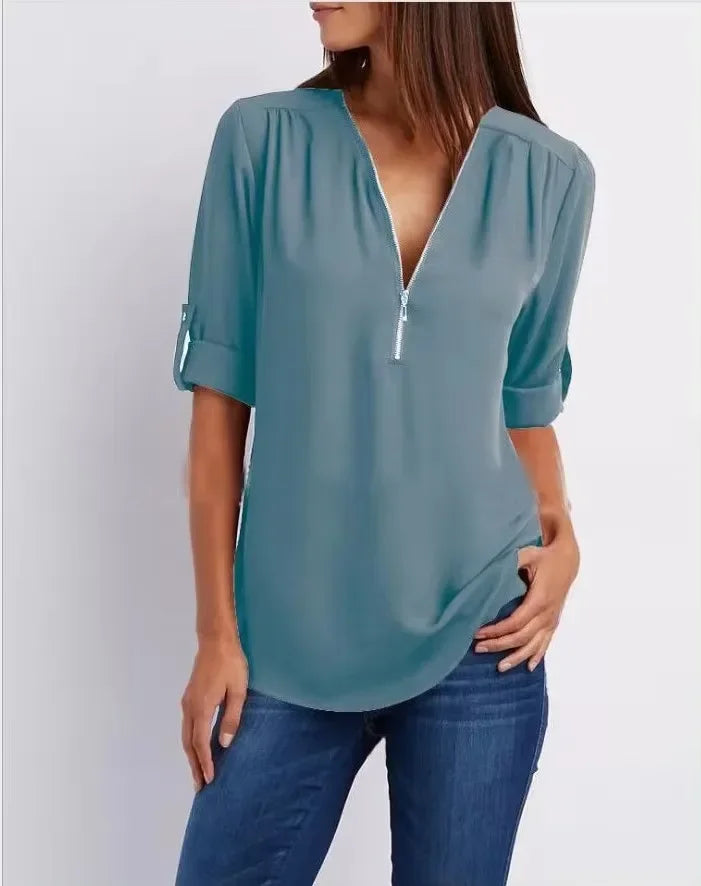 Valorine™ | Ronja – Elegant topp med dragkedja