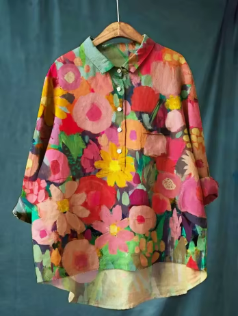 Valorine™ | Elegant skjorta med blommönster
