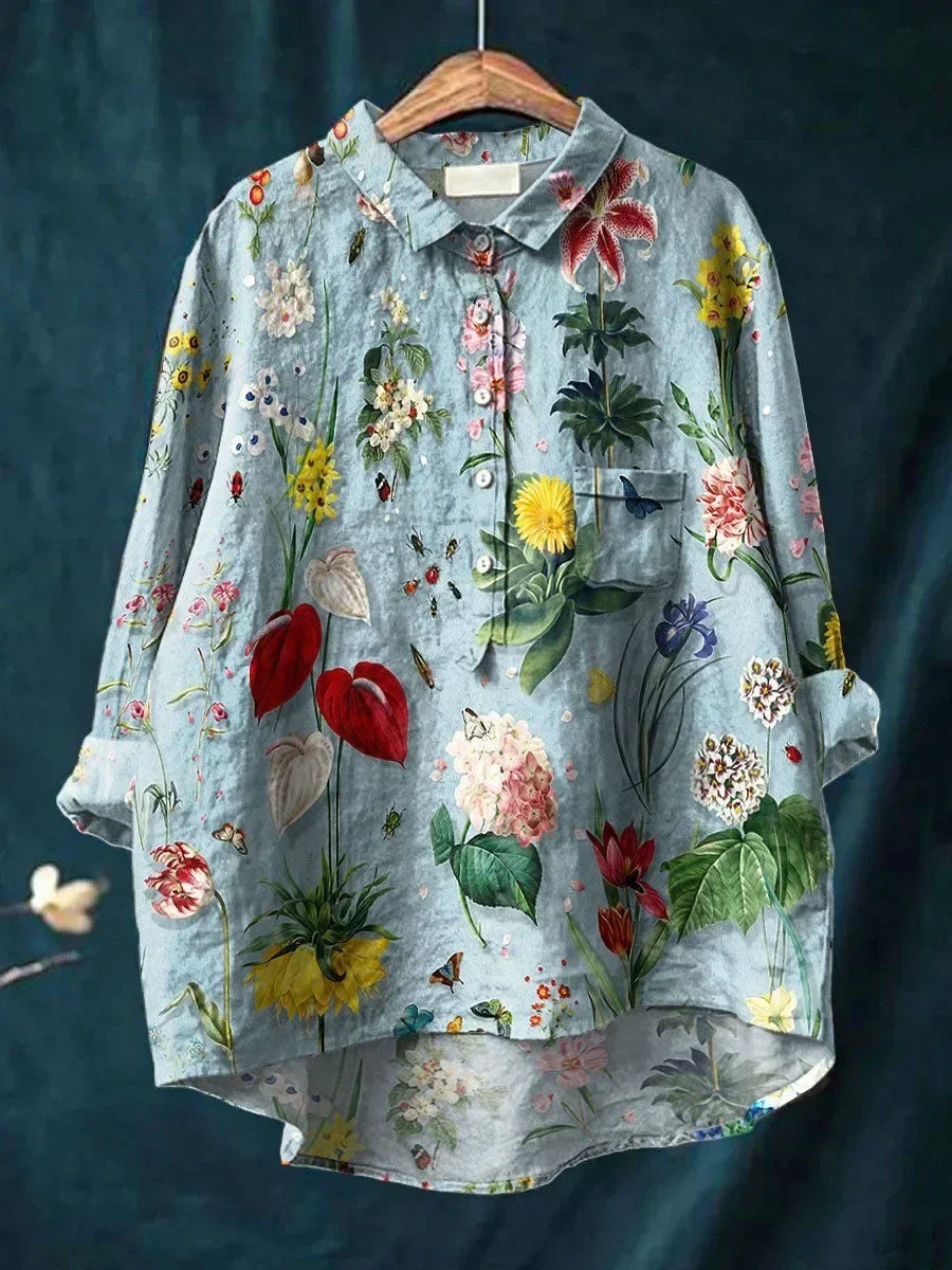 Valorine™ | Elegant skjorta med blommönster
