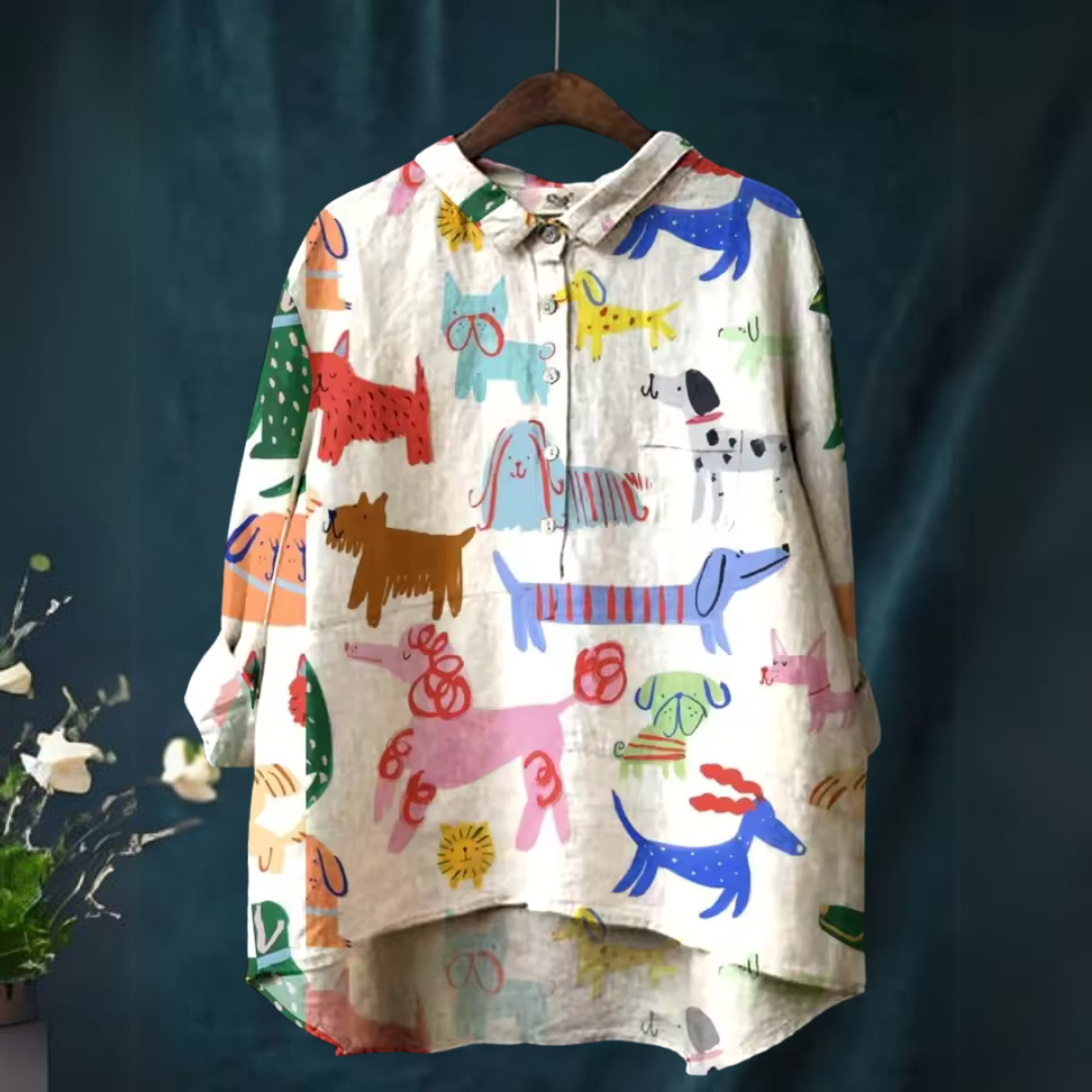 Valorine™ | Stilfull Casual Skjorta med Print