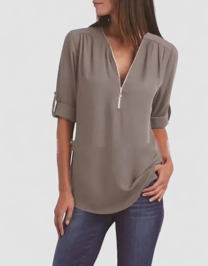 Valorine™ | Ronja – Elegant topp med dragkedja